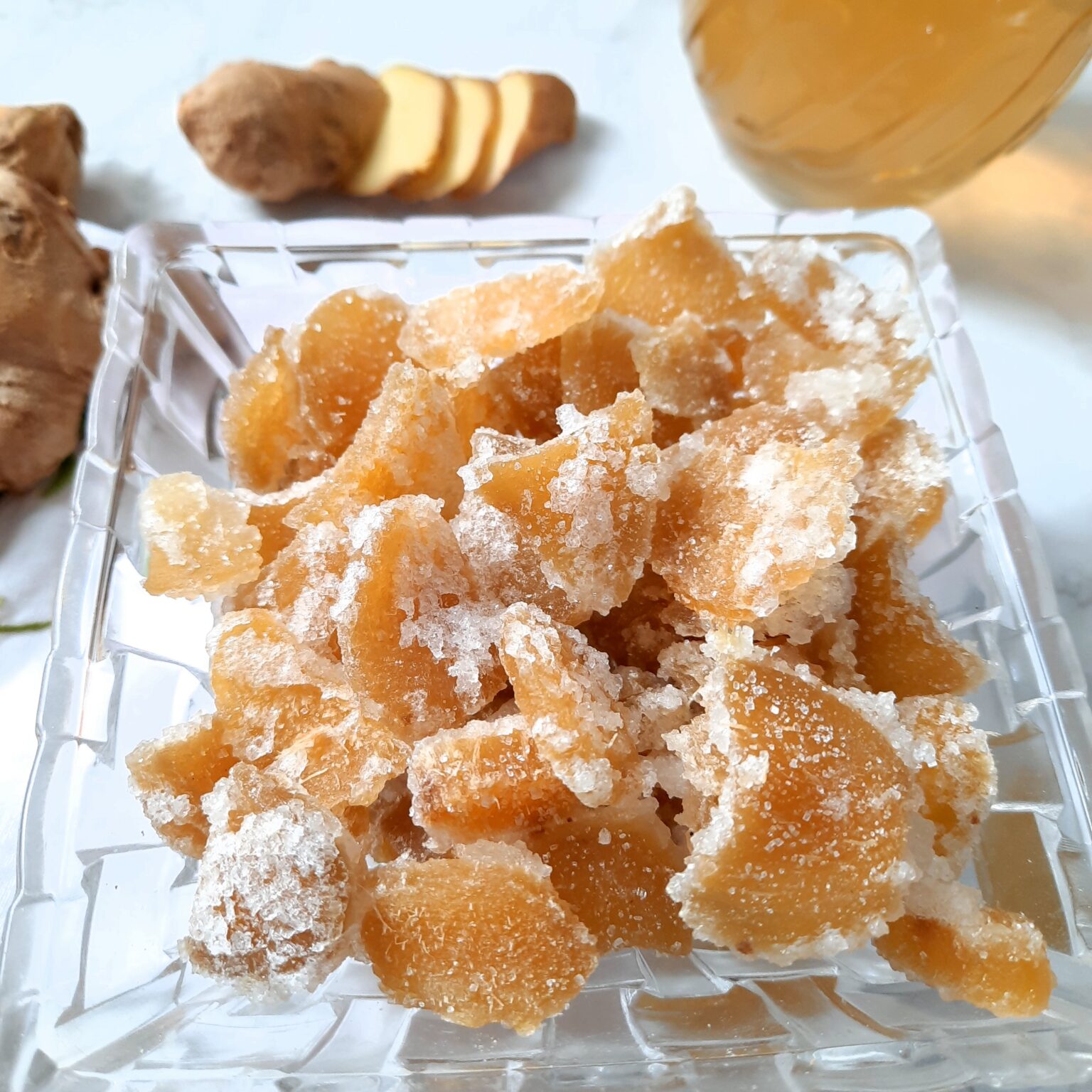 Easy Crystallized Or Candied Ginger Recipe O Yummy 8988